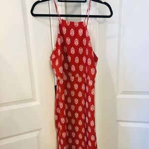 Lulus NWT Dress - Burgundy-Rust /White
